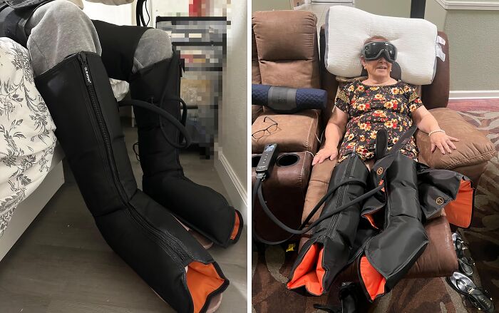 Step Into A World Of Blissful Relaxation With These Sci-Fi-Looking Leg Massage Boots 