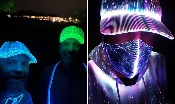 Light Up Your Noggin Like A Disco Ball With This Questionably Fashionable Fiber Optic Cap 