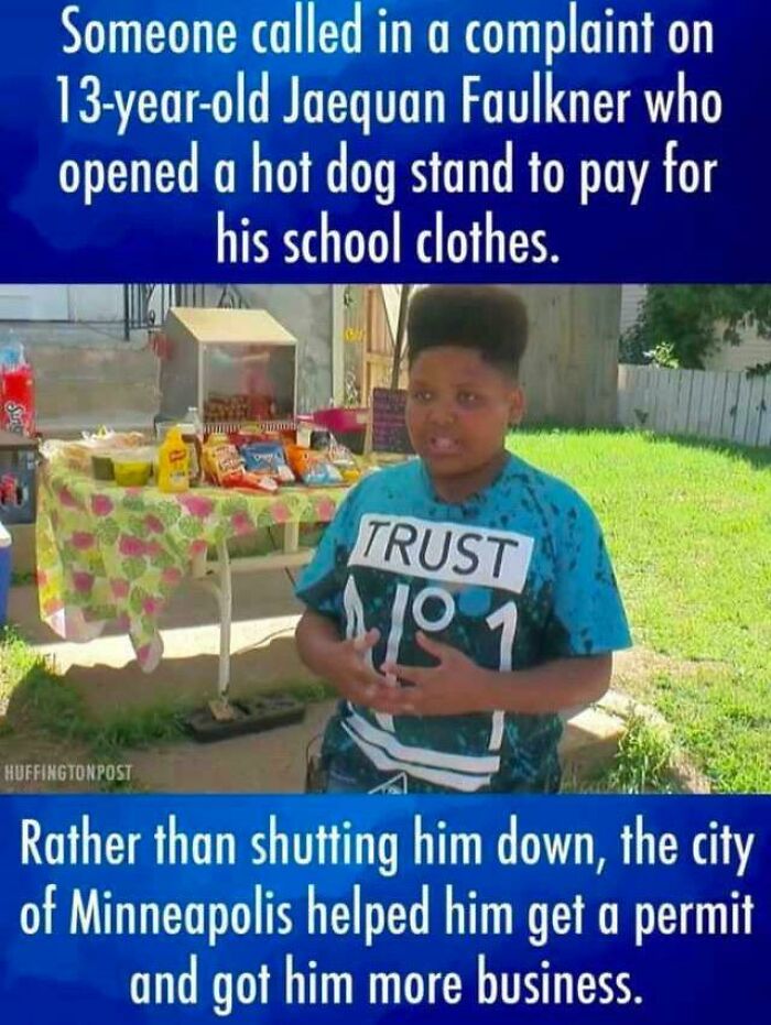 To Complain About A Child Selling Hot Dogs