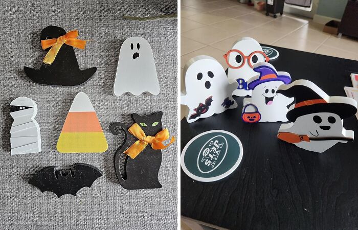 Cast A Spell Of Seasonal Charm On Your Office With The Wooden Halloween Themed Signs, Rustic And Spooky Decorations That Add A Touch Of Autumnal Magic To Your Workspace, Welcoming Coworkers And Clients To A Haunted Haven!