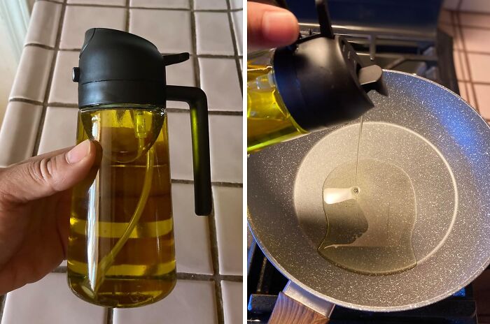 Streamline Your Cooking Routine With This Clever 2-In-1 Oil Pourer And Sprayer - A Versatile And Convenient Solution That Lets You Pour And Spray Oil With Ease, Reducing Mess And Hassle In The Kitchen, Perfect For Busy Home Cooks