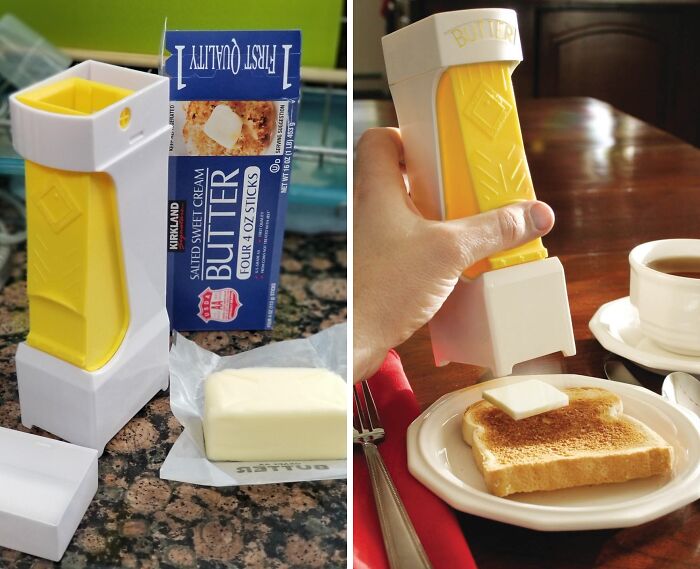 Tired Of Wrestling With Cold Butter Like It's A Block Of Ice? This One Click Stick Butter Cutter Will Have You Spreading Like A Pro