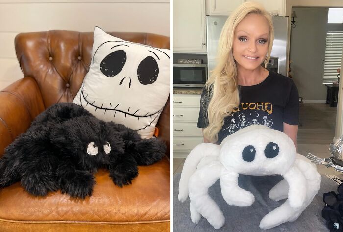 Creep Out Your Coworkers With A Cuddly Companion, The Spider Shaped Throw Pillow