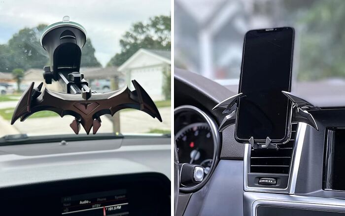 This Car Phone Holder Is A Good Place To Mount Your Device While You Charge Its Bat-Tery