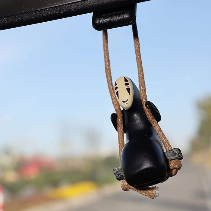 No Face Is Watching Your Back (And Your Rearview) With This Kaonashi Mirror Pendant 