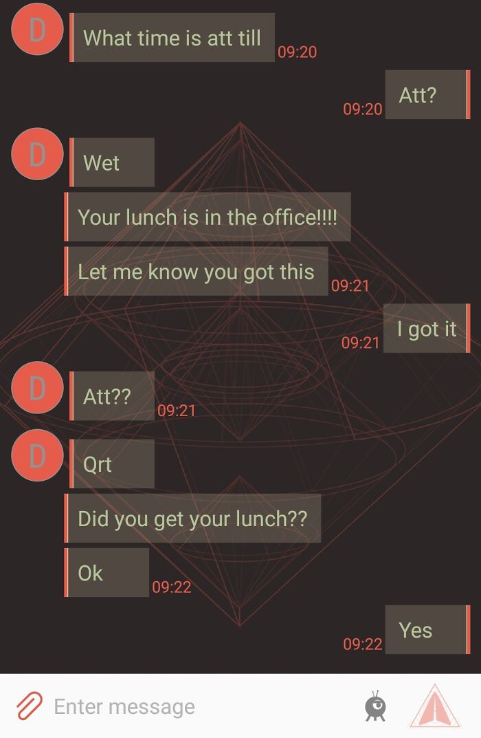 Texting Dad About Lunch