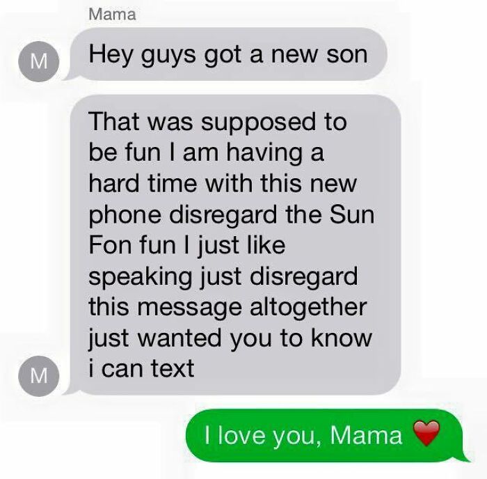 Grandma's First Text To My Mom