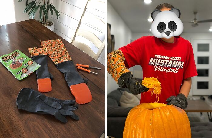 Gut-Wrenching Pumpkin Prep Just Got A Whole Lot Easier With These Pumpkin Carving Gloves