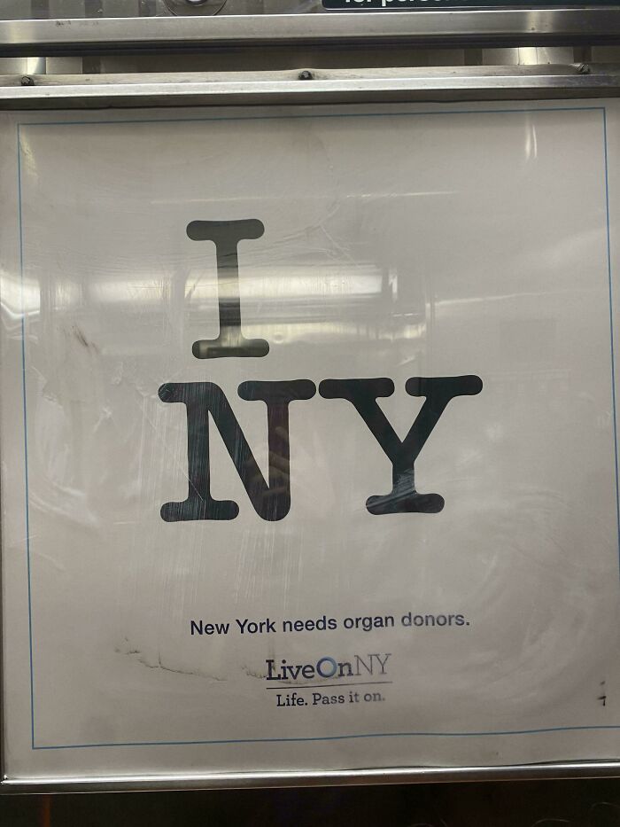 Organ Donations Advertisement In NYC Subway