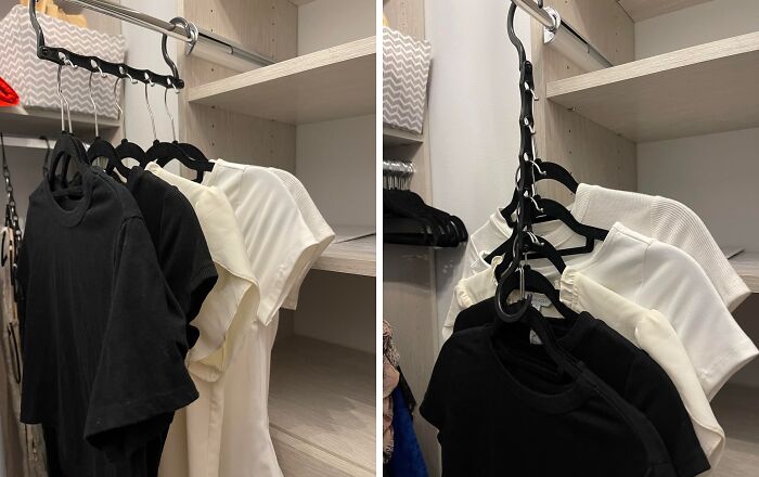 Double Your Closet Space Without Having To Purge Your Extensive Collection Of Questionable Fashion Choices With These Magic Space Saving Hangers 