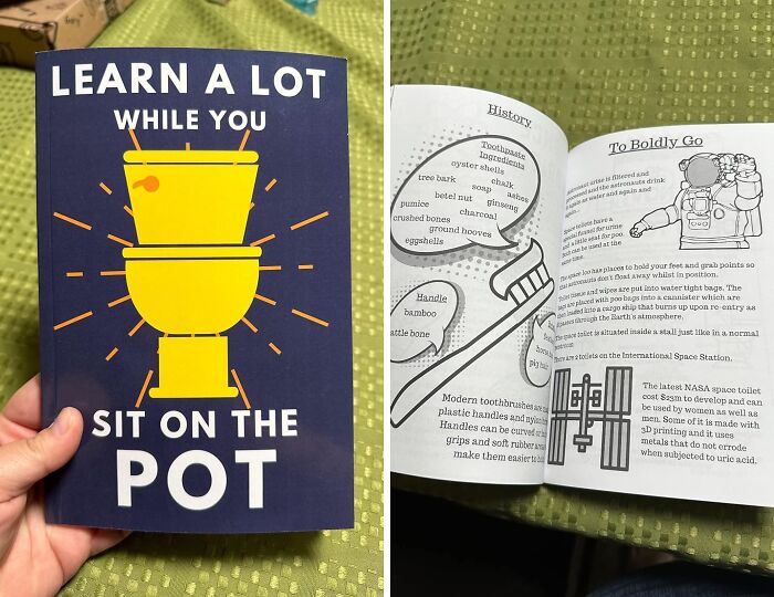  "Learn A Lot While You Sit On The Pot: Funny Bathroom Trivia Book" Because Going #2 Doesn't Mean Your Brain Has To Go Down The Drain – Get Smarter, One Flush At A Time! For Adults & Older Teens (Things To Do While You Poo)