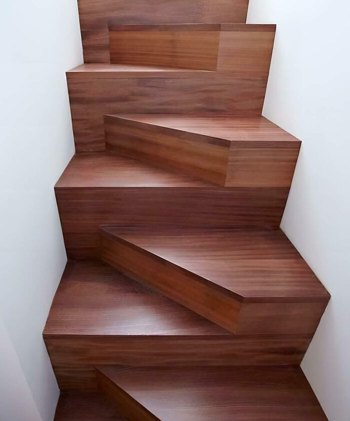 Designers Need To Stop Thinking This Way. One Can Go Up And Down The Stairs Mindlessly, Try Doing The Same Walking On This And It Will Take You To Hell