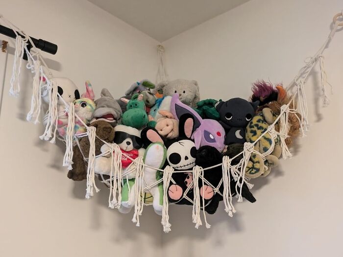 Because Your Plushies Deserve A Vacation Too, This Corner Hammock For Soft Toy Storage Is The Adorable Way To Keep Your Cuddly Friends Cozy And Off The Floor, Because Who Needs Human Storage Space When Teddy Bears Are Taking Over?