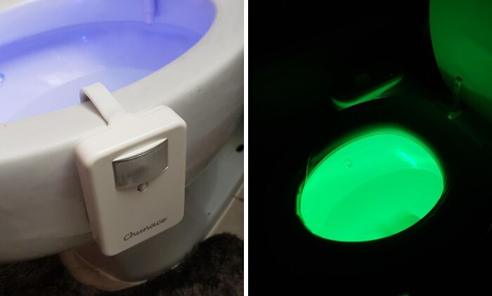 For When Nature Calls In The Dead Of Night, This Toilet Bowl Night Light With Motion Sensor Is The Beacon Of Hope That Guides You Through The Darkest Of Bathroom Experiences