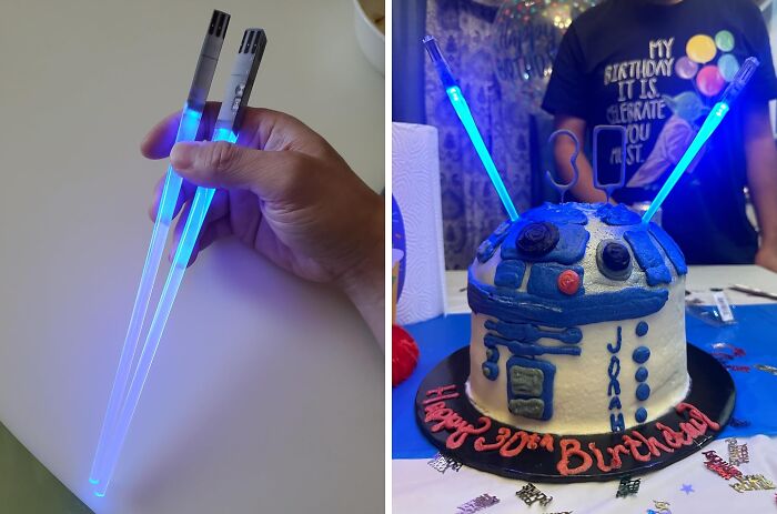  Lightsaber Chopsticks Light Up That Will Make You The Coolest Cat In The Galaxy, Even If You're Just Eating Ramen Noodles