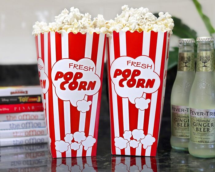 Bring The Magic Of The Movies To Your Snack Time With These Paper Popcorn Boxes That Make Your Homemade Popcorn Feel Like A Cinematic Experience