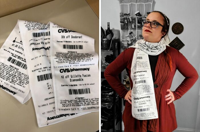 Wrap Yourself In The Epic Length Of A CVS Shopping Spree With This Hilariously Long CVS Receipt Scarf 