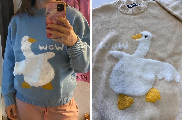 Honk If You're Cozy! Wrap Yourself In The Warm, Fuzzy Embrace Of This Fantastically Oversized Goose Sweater 