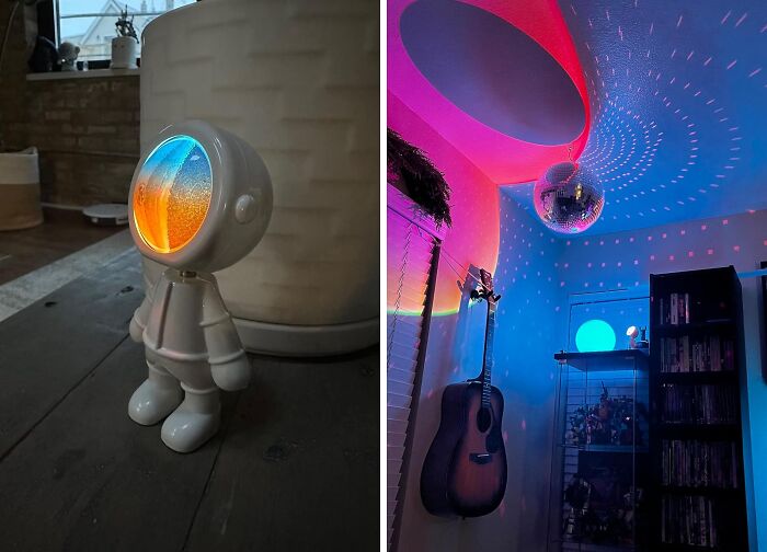 Blast Off Into A Cozy Atmosphere With This Out-Of-This-World Sunset Lamp Projector , Bringing A Galaxy Of Warm, Fuzzy Feelings To Your Space!