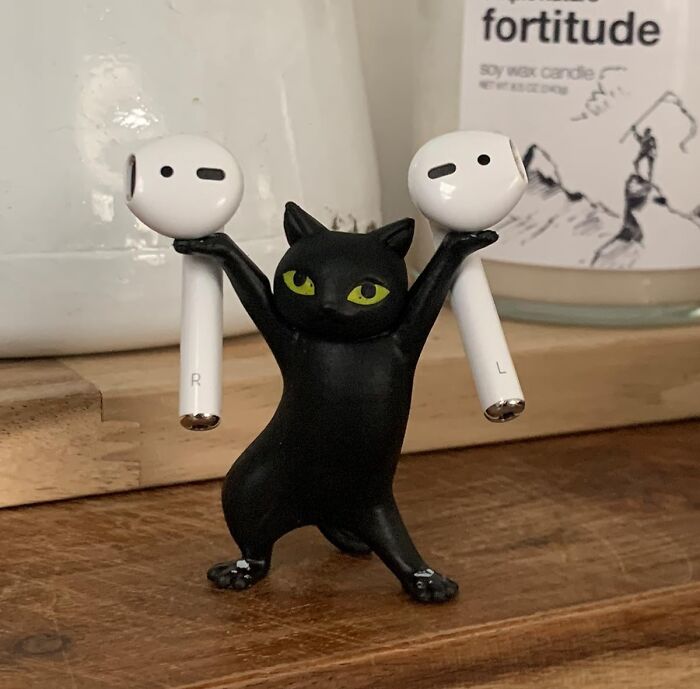 Feline Fanatics, Get Ready To Groove! Keep Your AirPods Purr-Fectly In Place With This Whimsical Dancing Cat Airpod Holder 