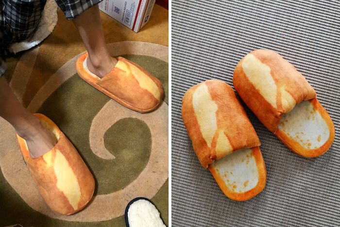 Rise To The Occasion With These Toasty, Crusty, And Completely Adorable Bread Shaped Slippers 