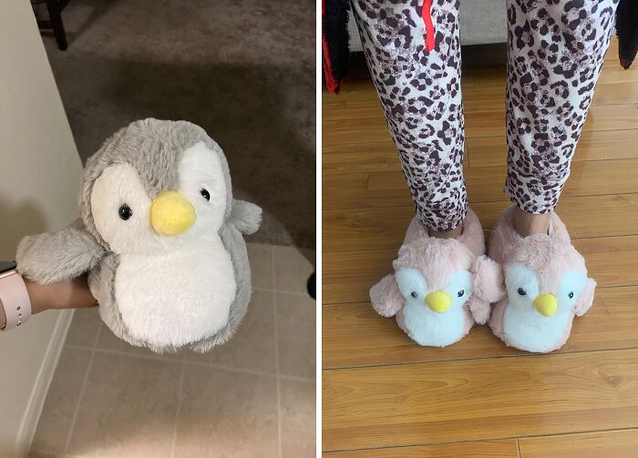 Waddle Into Warmth With These Adorably Plush Fluffy Penguin Slippers - The Coolest Way To Keep Your Feet Toasty!