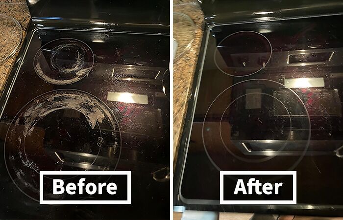 Burnt-On Grime, Begone! This Powerful Cooktop And Stove Top Cleaner Kit Is The Ultimate Kitchen Crusader - It Tackles Tough Stains, Removes Stubborn Residue, And Leaves Your Cooktop Sparkling Like New!