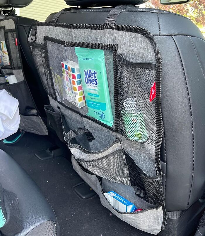 Road Trip Ready! This Backseat Car Organizer With Its Handy Tablet Holder Will Keep Your Little Ones Entertained (And Your Car Clean) On Even The Longest Journeys