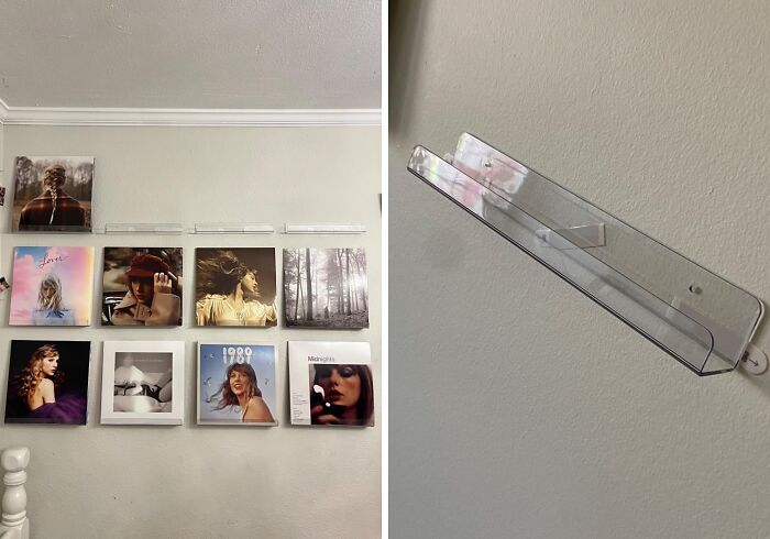 Your Vinyl Collection Is About To Have A Gravity-Defying Display! These Upsimples Vinyl Record Wall Mount Shelves Will Make Your Favorite Albums Look Like They're Floating On Air (No Magic Required)