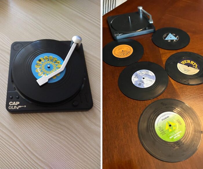 Your Coffee Table Is About To Get A Serious Dose Of Retro Cool! These Retro Record Coasters Are The Perfect Way To Protect Your Furniture 