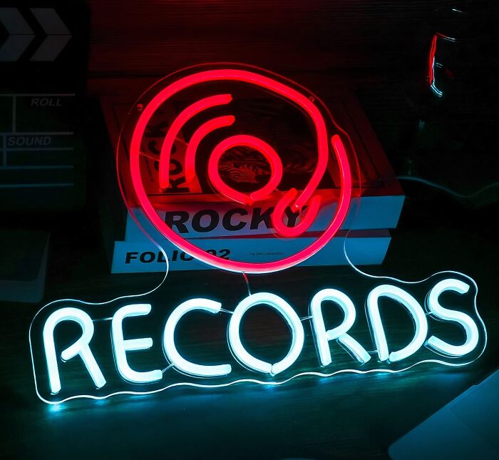 Your Love For Vinyl Is About To Shine Brighter Than A Disco Ball! This Vinyl Records Neon Sign Will Turn Your Space Into A Retro Haven, Perfect For Grooving To Your Favorite Tunes And Showing Off Your Impeccable Taste