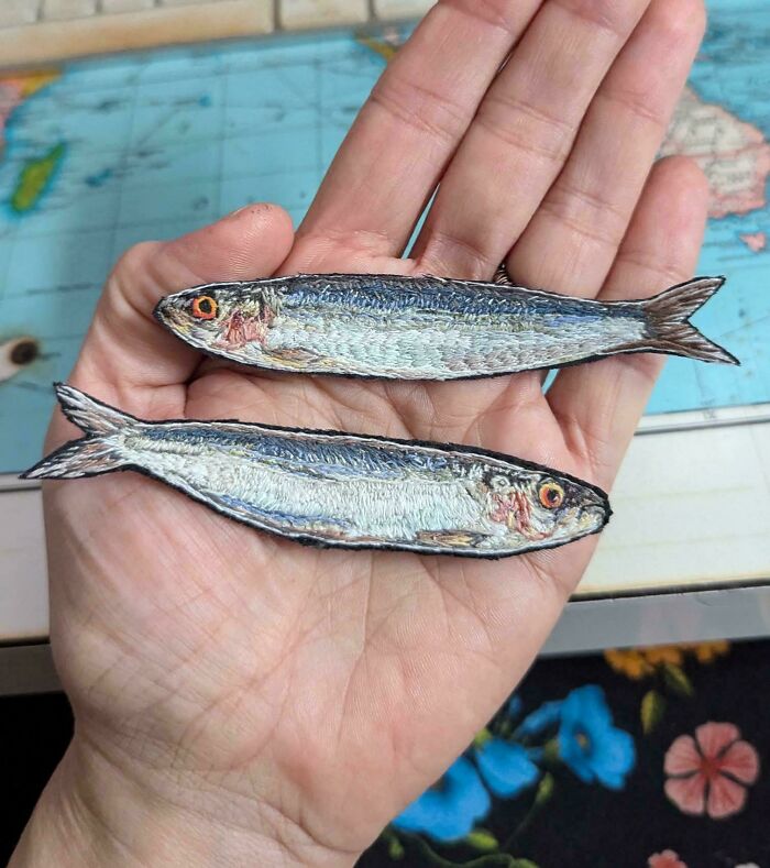 I'm In My Fish Era: Brooches In Progress (More Sardines!!)