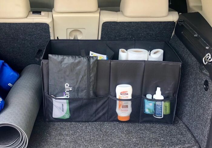 Your Trunk Is About To Go From "Chaotic Mess" To "Organized Oasis"! This Car Trunk Organizer Will Tame The Clutter And Make Grocery Runs (Or Road Trip Adventures) A Breeze