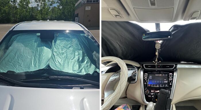 Block Out The Glare And Block Out The Heat With The Reflective Relief From A Car Windshield Sun Shade 