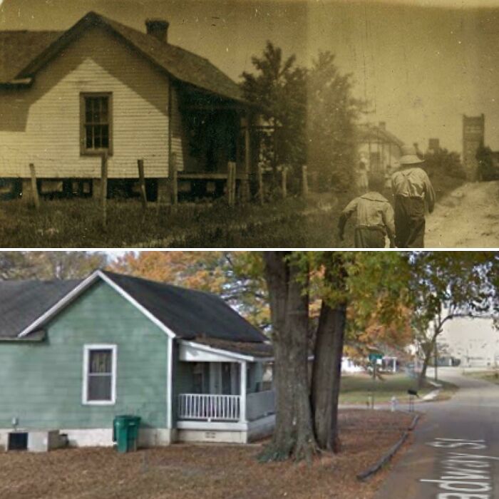 Tupelo Mississippi May 1911 (The Subject Tree Is Ahead Of The House In The Old Photo)