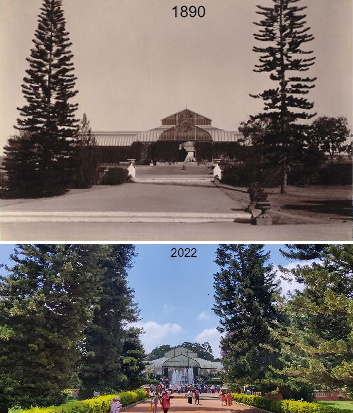 Photograph Of Glass House At Lal Bagh Gardens, Bengaluru, India, 1890s. The Glass House Was Built To Commemorate Prince Albert's Visit To Bangalore