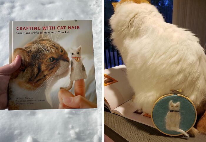 Tired Of Looking Like You're Wearing Your Cat? This Book, Crafting With Cat Hair, Will Teach You How To Turn That Embarrassing Fur Into Adorable Crafts 