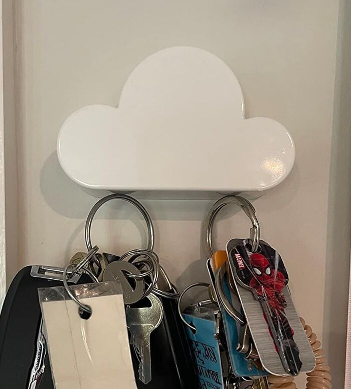 Find A Silver Lining In Organization With The Whimsical Cloud Magnetic Wall Key Holder - A Heavenly Way To Keep Your Keys Floating In The Right Direction