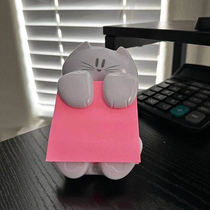 Add A Touch Of Whisker-Ific Fun To Your Workspace With The Adorable Kitty Post-It Note Dispenser 