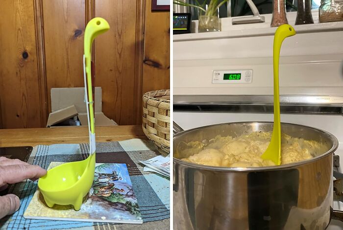 Dive Into The Depths Of Cooking Convenience With The Legendary Nessie Ladle - A Mythical Utensil That's A Real Treasure For Soup And Sauce Lovers!