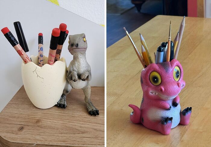 Roar With Delight And Sharpen Your Workspace With The Prehistoric Perk Of Dinosaur Pencil Holder 