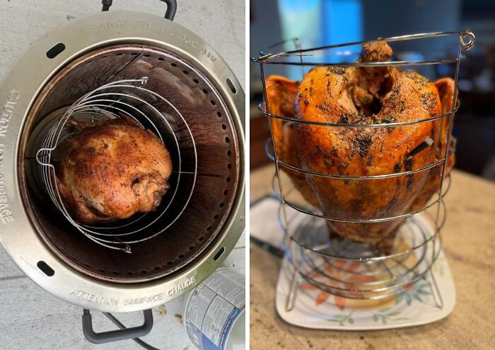 Fry Me To The Moon With The Stainless Steel Oil-Less Turkey Fryer, A Turkey-Tastic Game-Changer That'll Have Your Family And Friends Parties Screaming "Gobble, Gobble, More, More, More!"