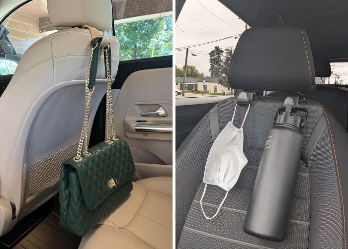 Elevate Your In-Car Organization With The Seat Headrest Hangers, A Clever Contraption That Hooks, Holds, And Hides Your Gear, Freeing Up Floor Space For More Important Things