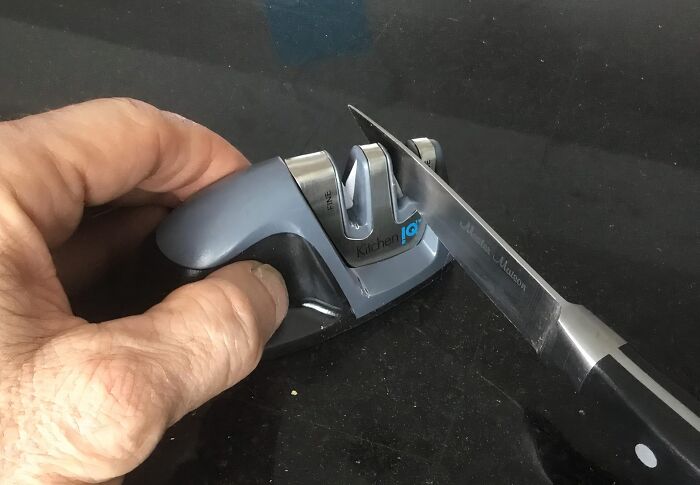 Sharpen Your Sword (Or At Least, Your Knife) With The Knife Sharpener For Straight And Serrated Blades, A Cutting-Edge Tool That'll Keep Your Blades In Top Fighting Form