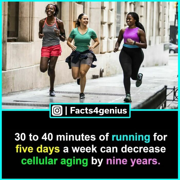 Three women running outdoors, promoting interesting facts on how running can decrease cellular aging.