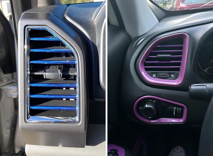 Add A Pop Of Personality To Your Car's Air Vents With The Air Conditioner Decoration Strips, A Fun And Functional Trim That Brings A Touch Of Style And Whimsy To Your Vehicle's Interior