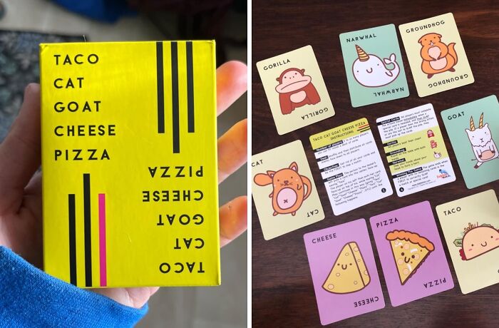 Get Ready For A Deliciously Absurd Game Night With The Taco Cat Goat Cheese Pizza Card Game