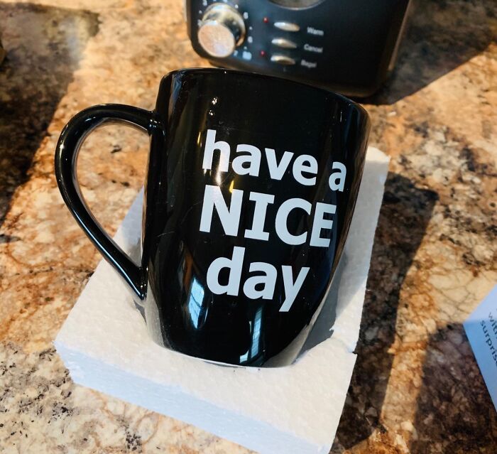 Give The Gift Of Subtle Sarcasm With This Cheeky Coffee Mug That's All Sweetness On Top, But Throws Some Serious Shade At The Bottom