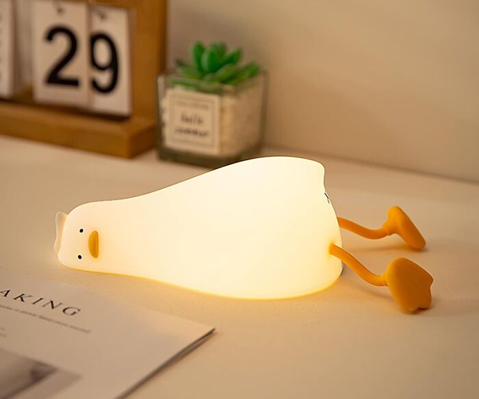 Quack Up Their Bedtime Routine With This Hillarious Lying Flat Duck Night Light 