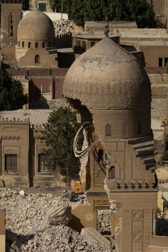 Historical Building (Grave) From 1800s Demolished Today To Create A Highway